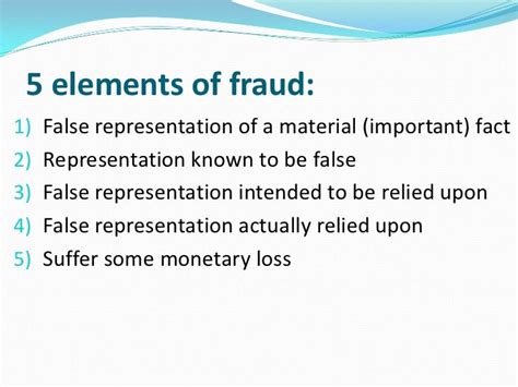fraqub|5 elements of fraud.